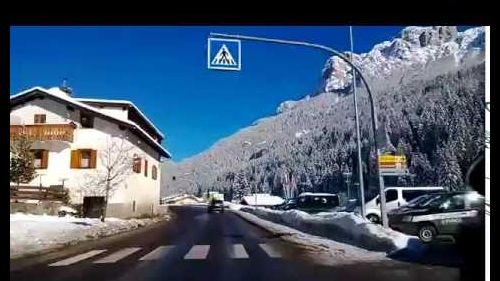 Tragitto da moena a pozza di fassa il giorno dopo una nevicata