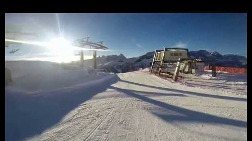 Universiade 2013 in trentino. free skiing super-g in passo san pellegrino