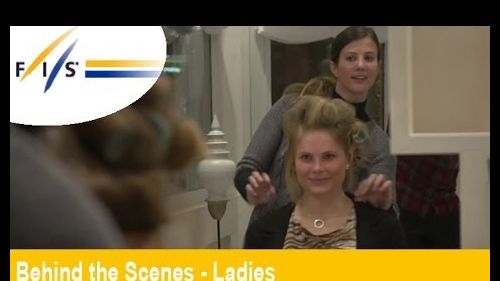 Swedish skiers relaxing before a world cup race - courchevel - behind the scenes - ladies