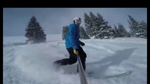 Shredding on telemark skis at winter park on gopro (thou shall shred pow)
