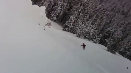 My backyard telemark skiing