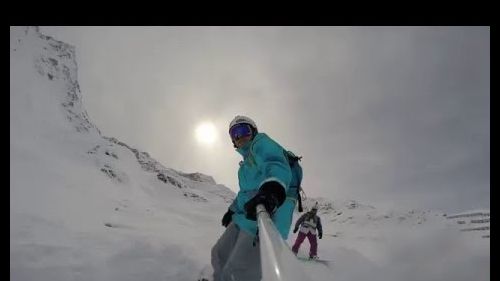 Backcountry cruising.  st anton am arlberg, austria