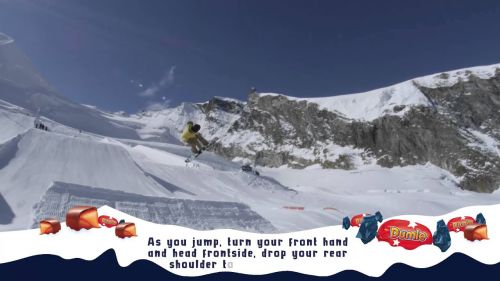 Dumle snowboard school :: trick tip #8 :: switch frontside rodeo 540 indy