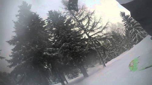 Go pro hero 4 black edition snowboarding action in Les Houches on my K2 snowboard enjoy