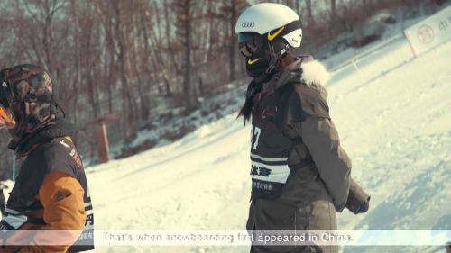 Cai xuetong & liu jiayu at the corona world championships of snowboarding in china
