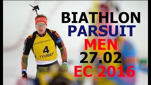 Biathlon european championship 2016 parsuit men 27.02 russia tyumen