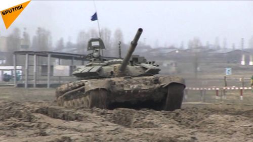 Sport meets armored vehicles: tank biathlon 2016
