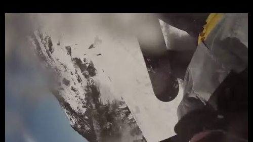Gopro - snowboard fall (broken ribs)