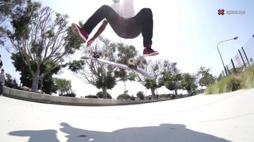 X games trick tips -- theotis beasley frontside heelflip