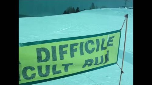 Extreme skiing fall (Domobianca - Italy)