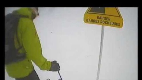 Head cam of May powder in Tignes