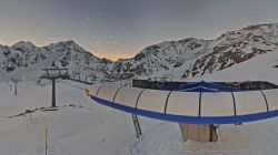 Piste Solda dall'arrivo della seggiovia 2610 m.