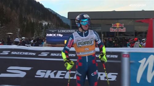 Zubcic al comando della prima manche sulla gran risa, il video del suo gigante