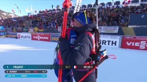 Johannes Boe leggendario, ma la Francia è doro nella single-mixed con Simon-Fillon Maillet: rivivi larrivo