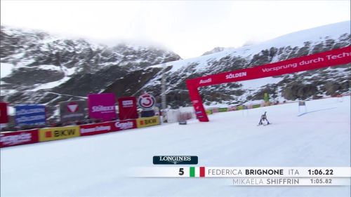 Brignone in corsa per il podio: terza dopo la prima manche a solden