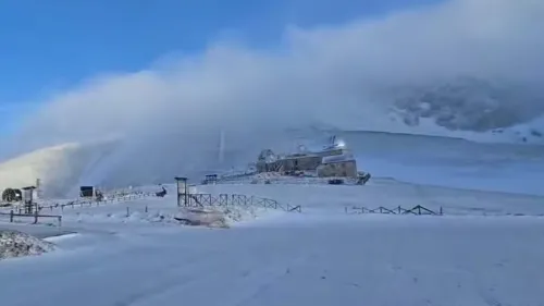 La neve di Maggio imbianca Campo Imperatore, temperature sottozero