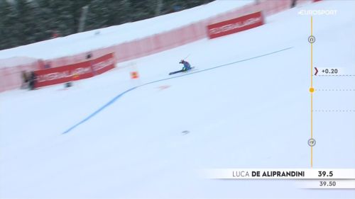 Luca de aliprandini in gigante c'è, il video della sua prima manche