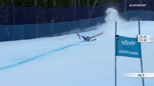 Spavento per nadia delago: brutta spigolata nel super g di beaver creek, il video