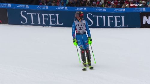 Lara della mea spenta nella seconda manche dello slalom di copper mountain, il video