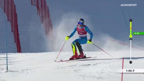 Alex vinatzer da 25° a 4° nello slalom di val d'isere. il video del podio sfiorato