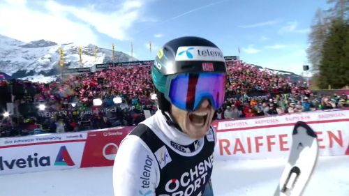 Mcgrath respinge l'assalto di braathen e vince lo slalom di wengen, rivivi la sua gara