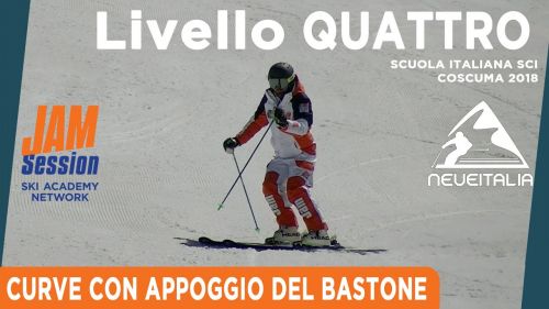Curvare con l'appoggio del bastoncino - livello 4 intermedio base
