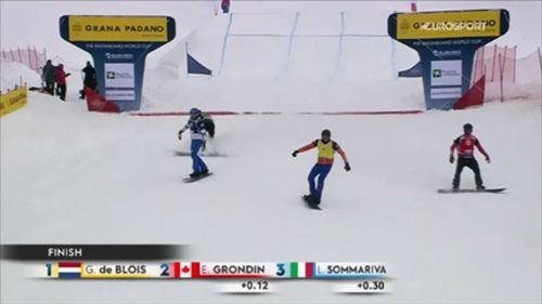 Lorenzo sommariva sul podio nella gara d'esordio in valmalenco