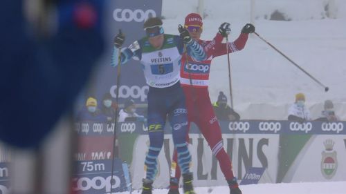 Bolshunov perde la testa! colpo al rivale dopo la volata nella staffetta di lahti