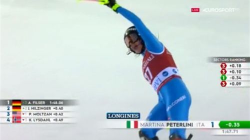 Martina peterlini rimonta è chiude 16° nello slalom di levi - il video