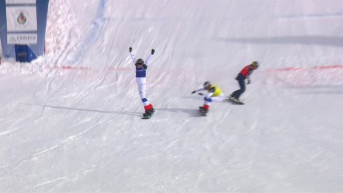 Chloe trespeuch esulta a cervinia, rivivi la finale - cdm snowboard cross