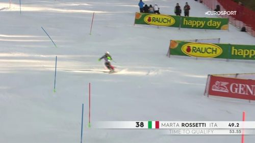 Marta rossetti unica qualificata delle italiane nello slalom di zagabria: la sua prima manche