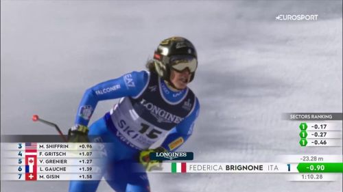 Federica brignone parte fortissimo in combinata! leader dopo il super g, rivedila - mondiali courchevel/meribel