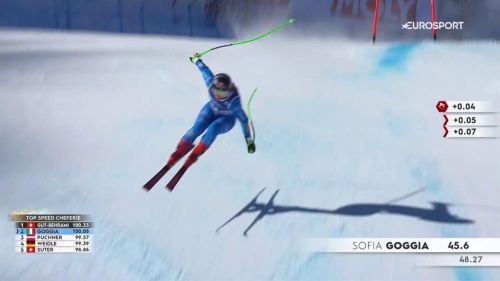 Goggia sfreccia nella prima prova della discesa a courchevel - mondiali courchevel 2023