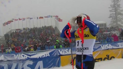Slalom maschile, aj ginnis e l'inforcata fantasma: il greco chiude in testa ma il replay lo condanna a palisades tahoe
