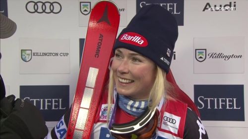 Mikaela shiffrin elogia il suo pubblico dopo la vittoria in slalom: 'il vostro calore mi dà energia'