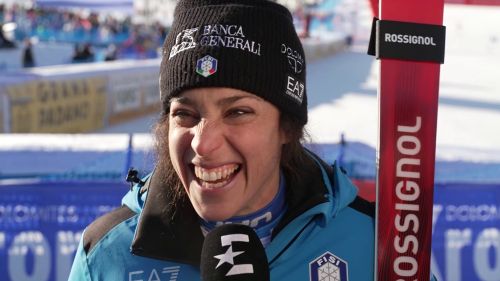 Federica brignone dopo la prima manche a kronplatz: