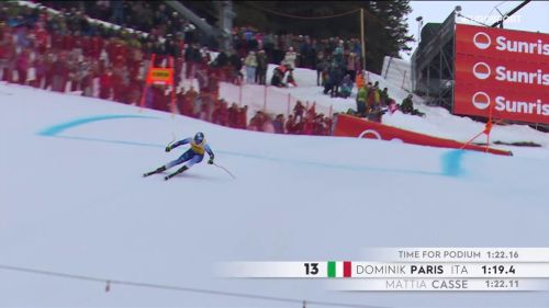 Dominik paris nel super g di crans-montana conquista il primo podio stagionale, il video del suo 3° posto