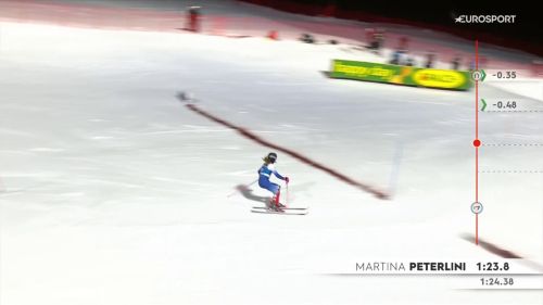 Martina peterlini a punti a courchevel, è quindicesima, il video della seconda manche