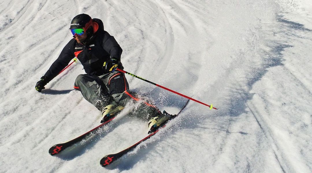 Rolando Bertolina al test di Volkl Racetiger Speedwall SL UVO (2018)