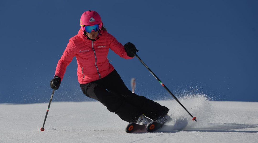 Carolina Ponato al test di Dynastar Speed Zone Ti 16 (2017)