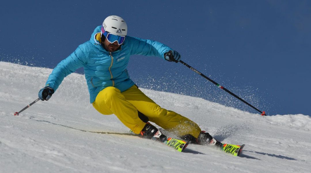 Stefano Casalino al test di Volkl Racetiger Speedwall SL UVO (2017)