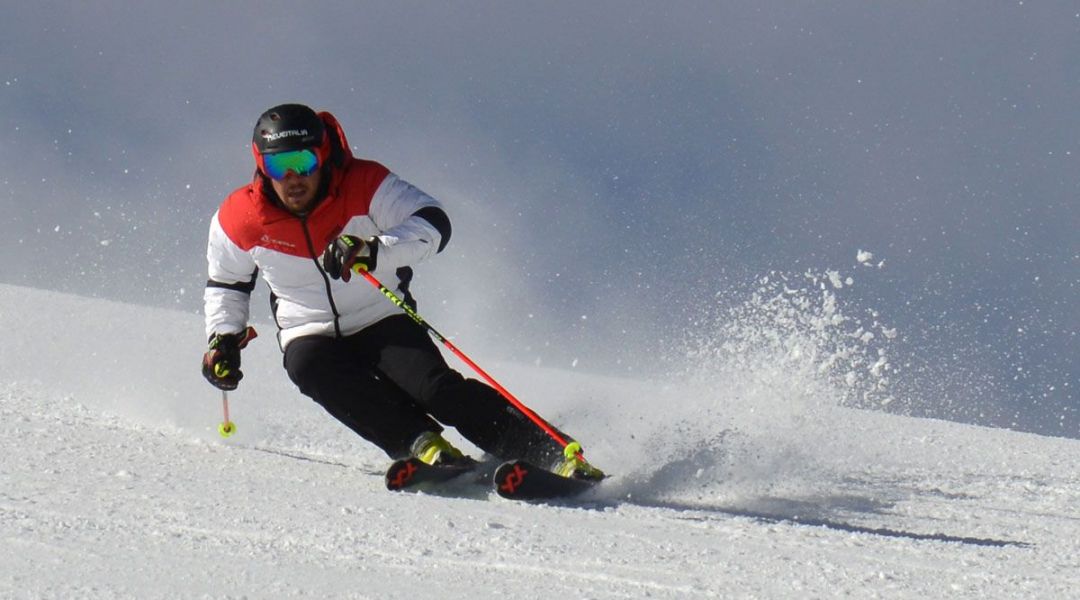 Denis Kaneider al test di Volkl Racetiger Speedwall SL UVO (2018)