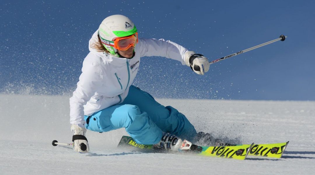 Valentina Pepino al test di Volkl Racetiger Speedwall SL UVO (2016)