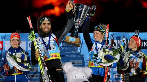 Martin Fourcade e Marie Dorin Habert vincono il World Team Challenge 2015