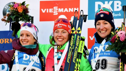 Alexia Runggaldier: 'Un premio dopo tanti anni di sacrifici'. Dahlmeier: 'Vincere ad Anterselva è un sogno'