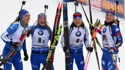 Una meravigliosa Italia è seconda alle spalle della Germania nella staffetta femminile di Ruhpolding