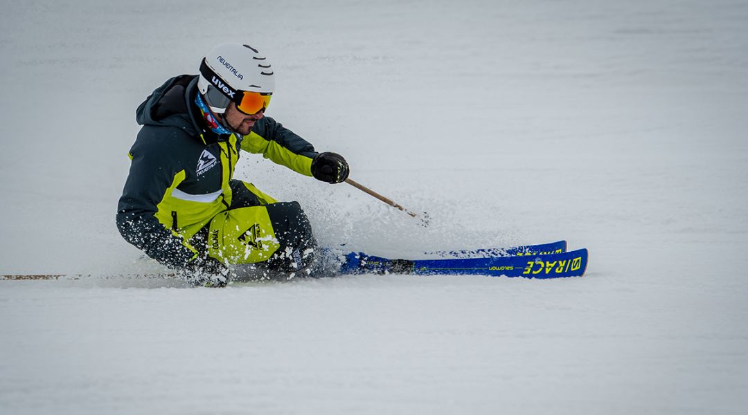 Giordano Magri al test di Salomon S/Race Pro GS 175 (2022)