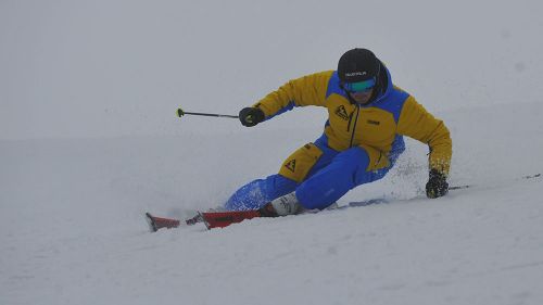 Riccardo Giacomel al test di Nordica Dobermann Spitfire PRO FDT (2019)