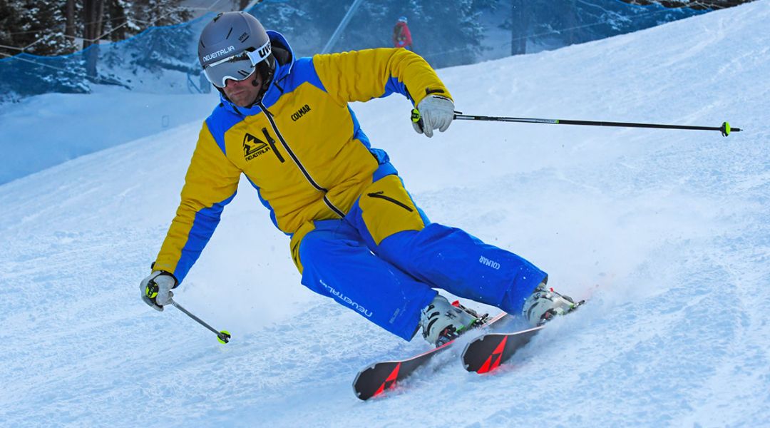 Rolando Bertolina al test di Fischer Rc One 86 GT Multiflex (2020)