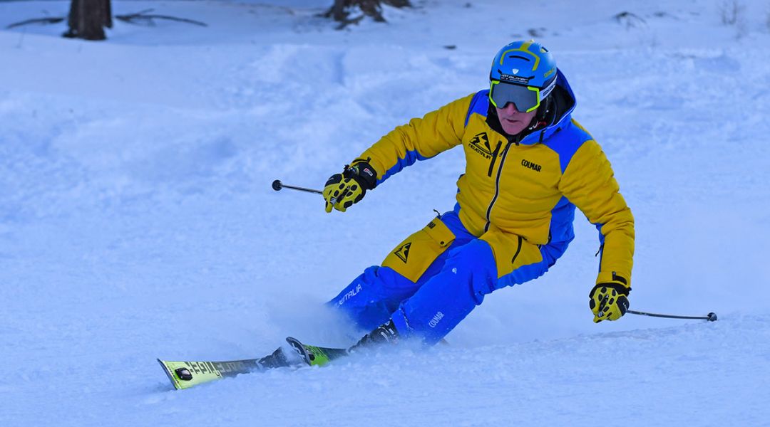 Fabio Dellavedova al test di Volkl Racetiger SC Yellow (2020)